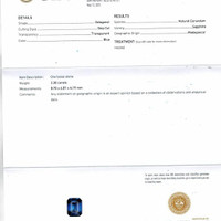 2.30 Ct. Blue Sapphire from Madagascar Scan Report