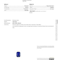 2.52 Ct. Blue Sapphire from Ceylon (Sri Lanka) Scan Report