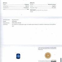 3.07 Ct. Blue Sapphire from Ceylon (Sri Lanka) Scan Report