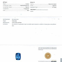7.02 Ct. Blue Sapphire from Ceylon (Sri Lanka) Scan Report