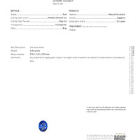 3.00 Ct. Blue Sapphire from Ceylon (Sri Lanka) Scan Report