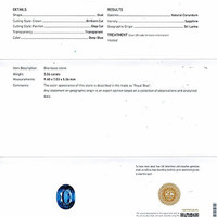 3.06 Ct. Blue Sapphire from Ceylon (Sri Lanka) Scan Report