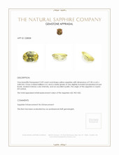 2.09 Ct. Yellow Sapphire from Ceylon (Sri Lanka) Appraisal