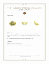 2.09 Ct. Yellow Sapphire from Ceylon (Sri Lanka) Appraisal
