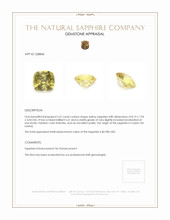 2.67 Ct. Yellow Sapphire from Ceylon (Sri Lanka) Appraisal