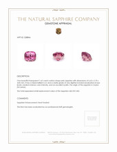 1.62 Ct. Pink Sapphire from Ceylon (Sri Lanka) Appraisal