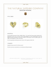 1.33 Ct. Yellow Sapphire from Ceylon (Sri Lanka) Appraisal