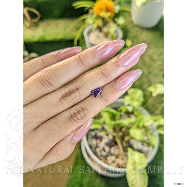 0.97 Ct. Bluish Purple Sapphire from Ceylon (Sri Lanka)