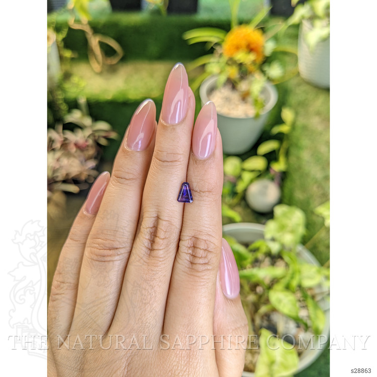 0.97 Ct. Bluish Purple Sapphire from Ceylon (Sri Lanka)