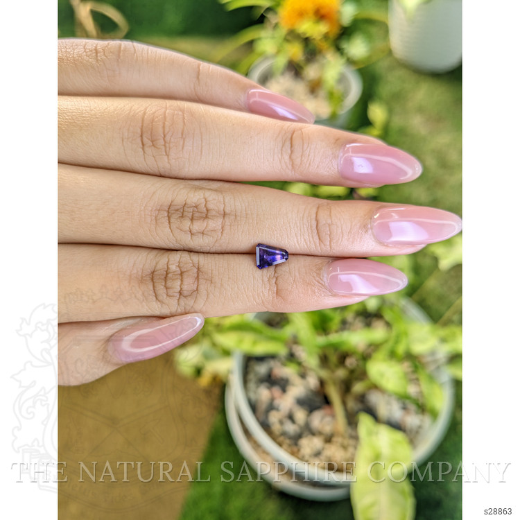 0.97 Ct. Bluish Purple Sapphire from Ceylon (Sri Lanka)