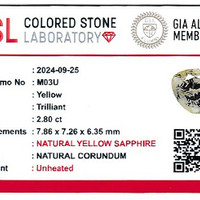 2.80 Ct. Yellow Sapphire from Ceylon (Sri Lanka) Scan Report