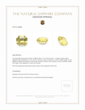 1.93 Ct. Yellow Sapphire from Ceylon (Sri Lanka) Appraisal