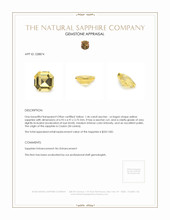 1.46 Ct. Yellow Sapphire from Ceylon (Sri Lanka) Appraisal