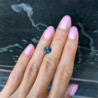 2.20 Ct. Bluish Green Sapphire from Madagascar Life Style