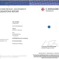 3.85 Ct. Blue Sapphire from Ceylon (Sri Lanka) Scan Report