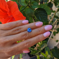 3.85 Ct. Blue Sapphire from Ceylon (Sri Lanka) Life Style