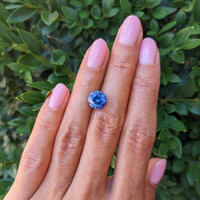 3.85 Ct. Blue Sapphire from Ceylon (Sri Lanka) Life Style