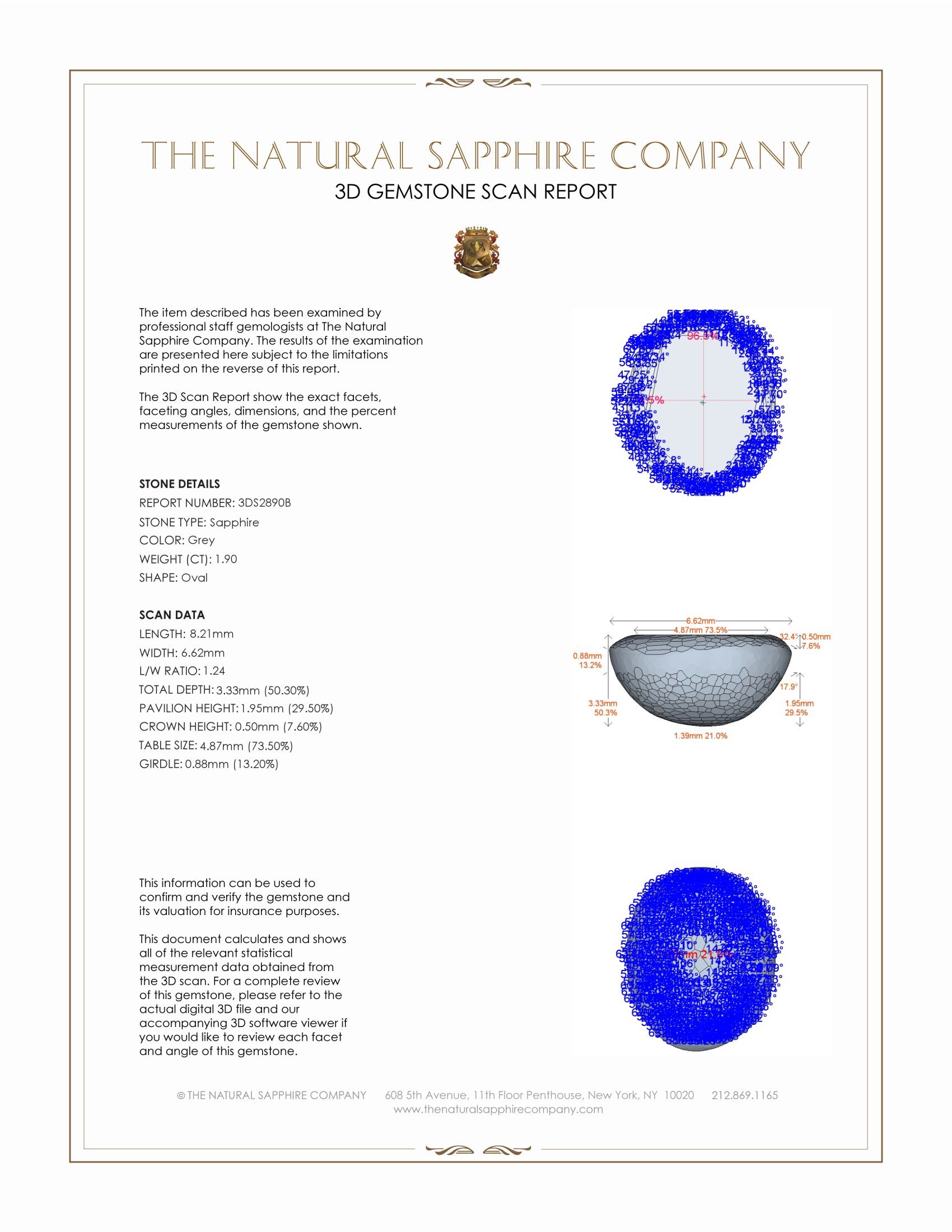 1.90 Ct. Grey Star Sapphire from Ceylon (Sri Lanka)