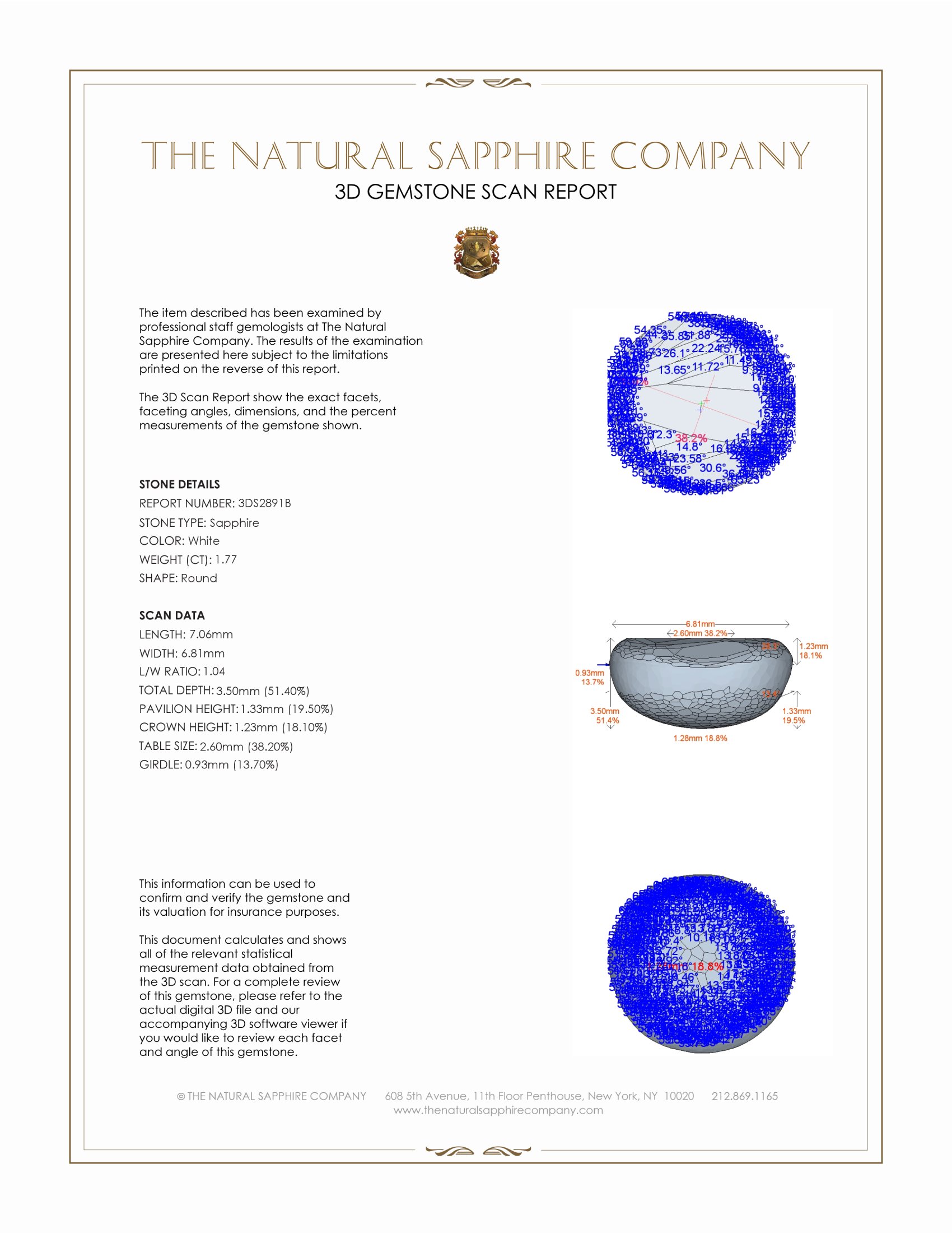 1.77 Ct. White Star Sapphire from Ceylon (Sri Lanka)