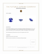 1.68 Ct. Blue Sapphire from Ceylon (Sri Lanka) Appraisal