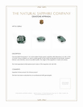 1.56 Ct. Green Sapphire from Ceylon (Sri Lanka) Appraisal