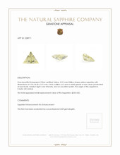 0.99 Ct. Yellow Sapphire from Ceylon (Sri Lanka) Appraisal