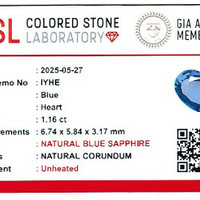 1.17 Ct. Blue Sapphire from Ceylon (Sri Lanka) Scan Report