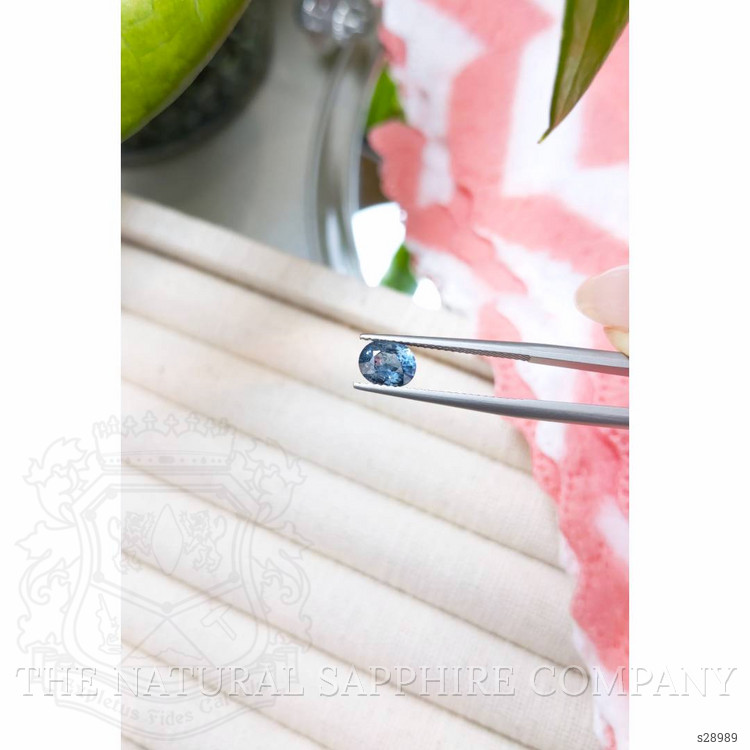 1.27 Ct. Greyish Blue Sapphire from Ceylon (Sri Lanka)