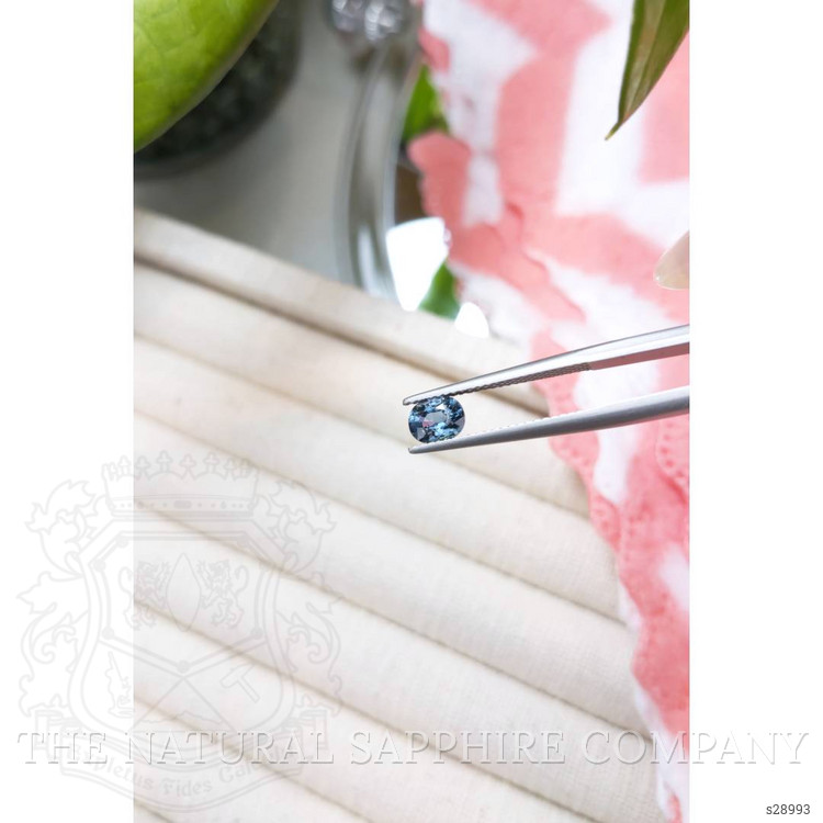 0.98 Ct. Greyish Blue Sapphire from Ceylon (Sri Lanka)