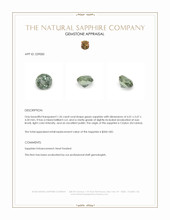 1.26 Ct. Green Sapphire from Ceylon (Sri Lanka) Appraisal