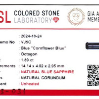 1.89 Ct. Blue Sapphire from Ceylon (Sri Lanka) Scan Report