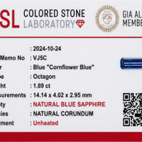 1.89 Ct. Blue Sapphire from Ceylon (Sri Lanka) Scan Report