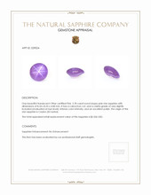 2.78 Ct. Pink Star Sapphire from Ceylon (Sri Lanka) Appraisal