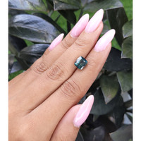 3.24 Ct. Bluish Green Sapphire from Madagascar Life Style