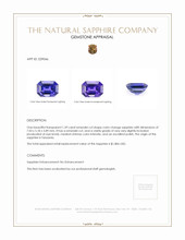 1.39 Ct. Color Change Sapphire from Tanzania Appraisal