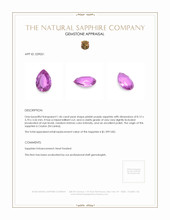 1.46 Ct. Pinkish Purple Sapphire from Ceylon (Sri Lanka) Appraisal