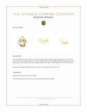 2.07 Ct. Peach Sapphire from Ceylon (Sri Lanka) Appraisal