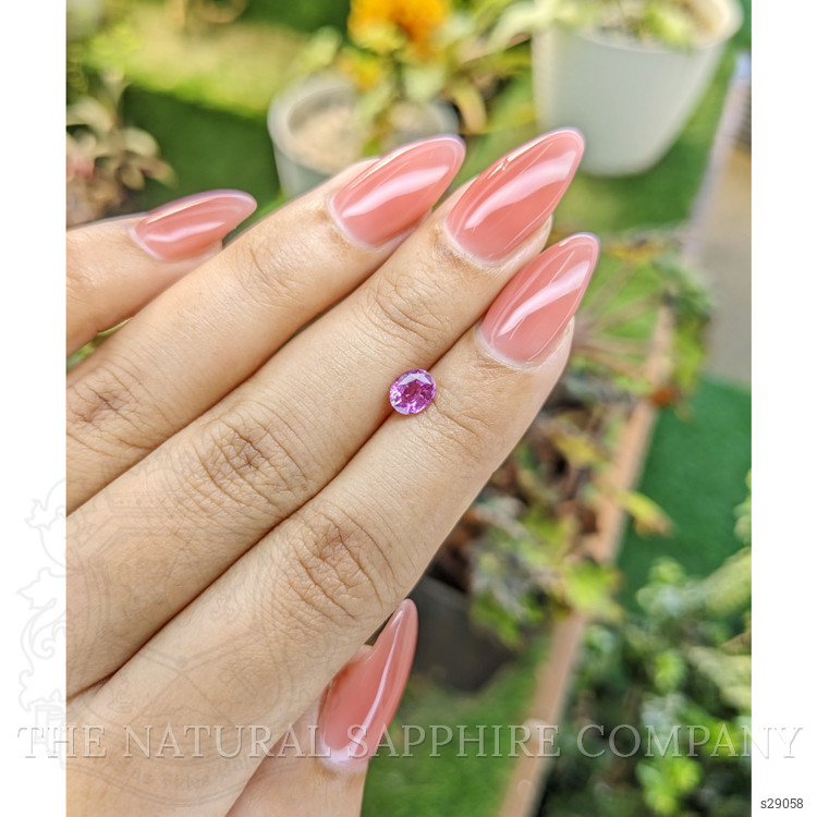 0.71 Ct. Purplish Pink Sapphire from Ceylon (Sri Lanka)