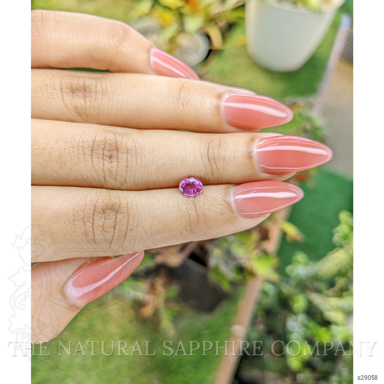 0.71 Ct. Purplish Pink Sapphire from Ceylon (Sri Lanka)