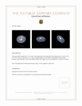 1.32 Ct. Sapphire from Ceylon (Sri Lanka) Appraisal