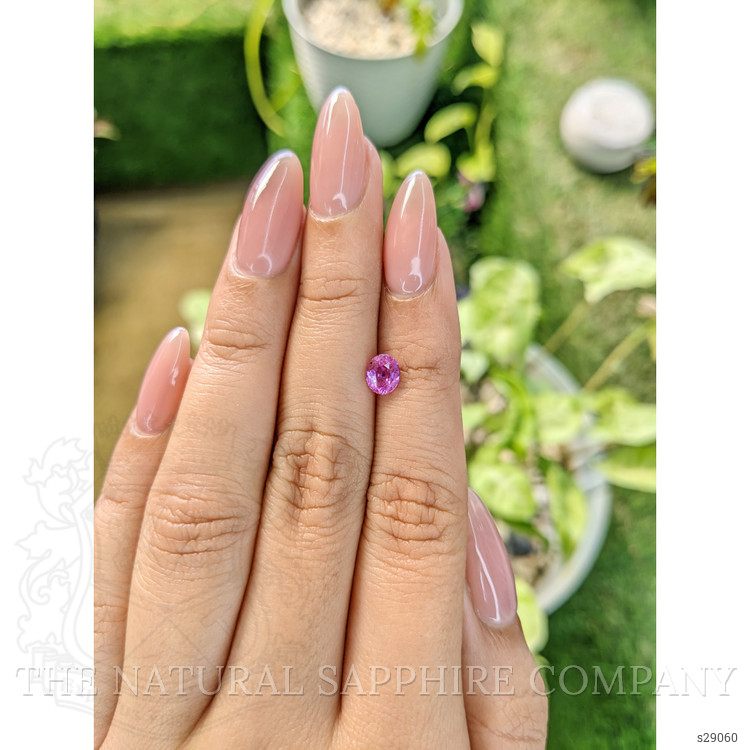 0.89 Ct. Purplish Pink Sapphire from Ceylon (Sri Lanka)