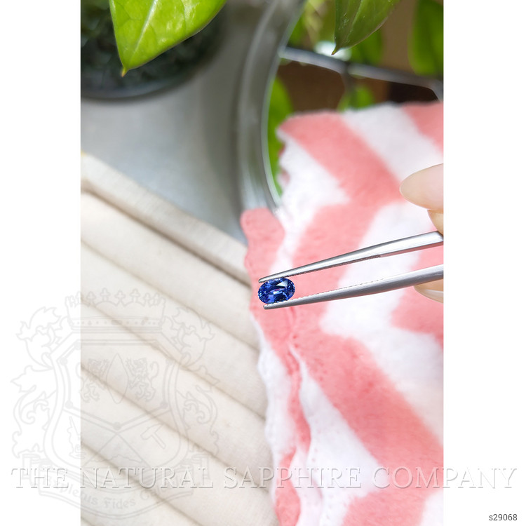 0.59 Ct. Blue Sapphire from Ceylon (Sri Lanka)