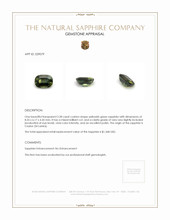 2.28 Ct. Yellowish Green Sapphire from Ceylon (Sri Lanka) Appraisal