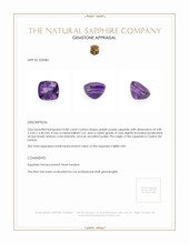 0.80 Ct. Purple Sapphire from Ceylon (Sri Lanka) Appraisal