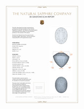 4.05 Ct. Blue Sapphire from Madagascar 3 D Scan Report