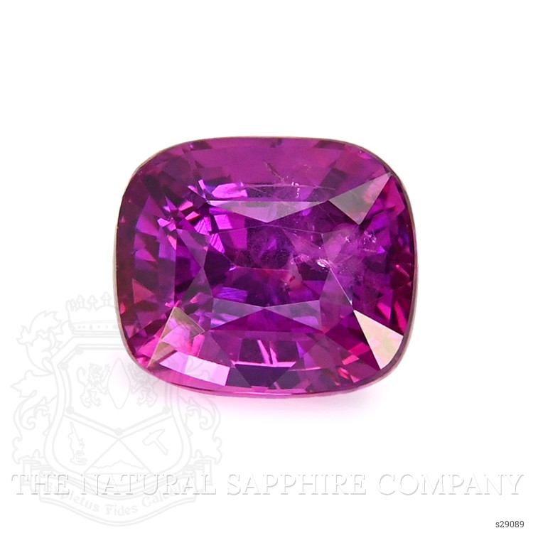 Solitaire Pinkish Purple Sapphire Ring 2.13 Ct., 14K White Gold