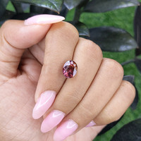 3.20 Ct. Pinkish Brown Sapphire from Madagascar Life Style
