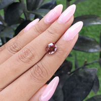 3.20 Ct. Pinkish Brown Sapphire from Madagascar Life Style