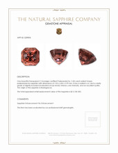 2.58 Ct. Padparadscha Sapphire from Madagascar Appraisal