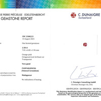 2.58 Ct. Padparadscha Sapphire from Madagascar Scan Report